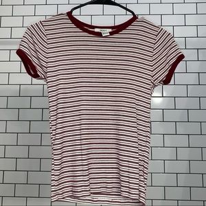 Burgundy Striped Shirt